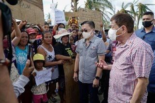 Duterte, Go visit Odette victims in devastated Siargao