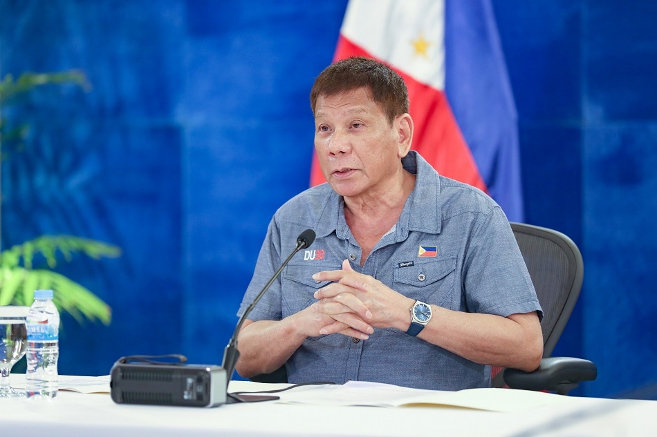 President Rodrigo Duterte talks at the Arcadia Active Lifestyle Center in Matina, Davao City on December 21, 2021. Karl Alonzo, Presidential Photo/File