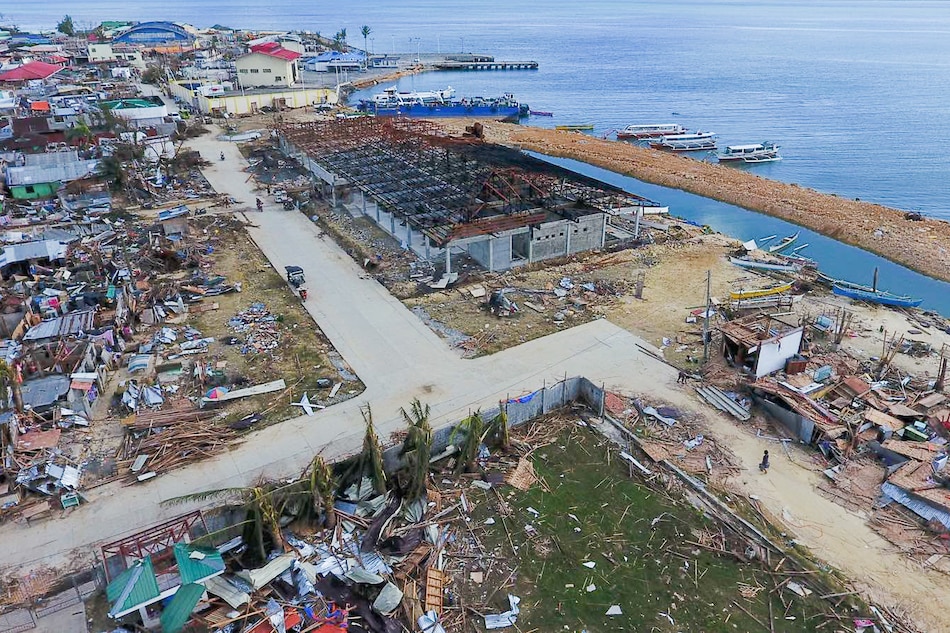 The aftermath of Typhoon Odette in the Municipality of Dapa in Siargao Island on December 20, 2021 days after the the typhoon wreaked havoc in parts of the Philippines. Val Cuenca, ABS-CBN News