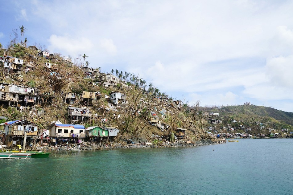 Photo of the destruction left by Typhoon Odette in Dinagat Islands during a visit by President Rodrigo Duterte on December 22, 2021. Joey Dalumpines, Presidential Photo