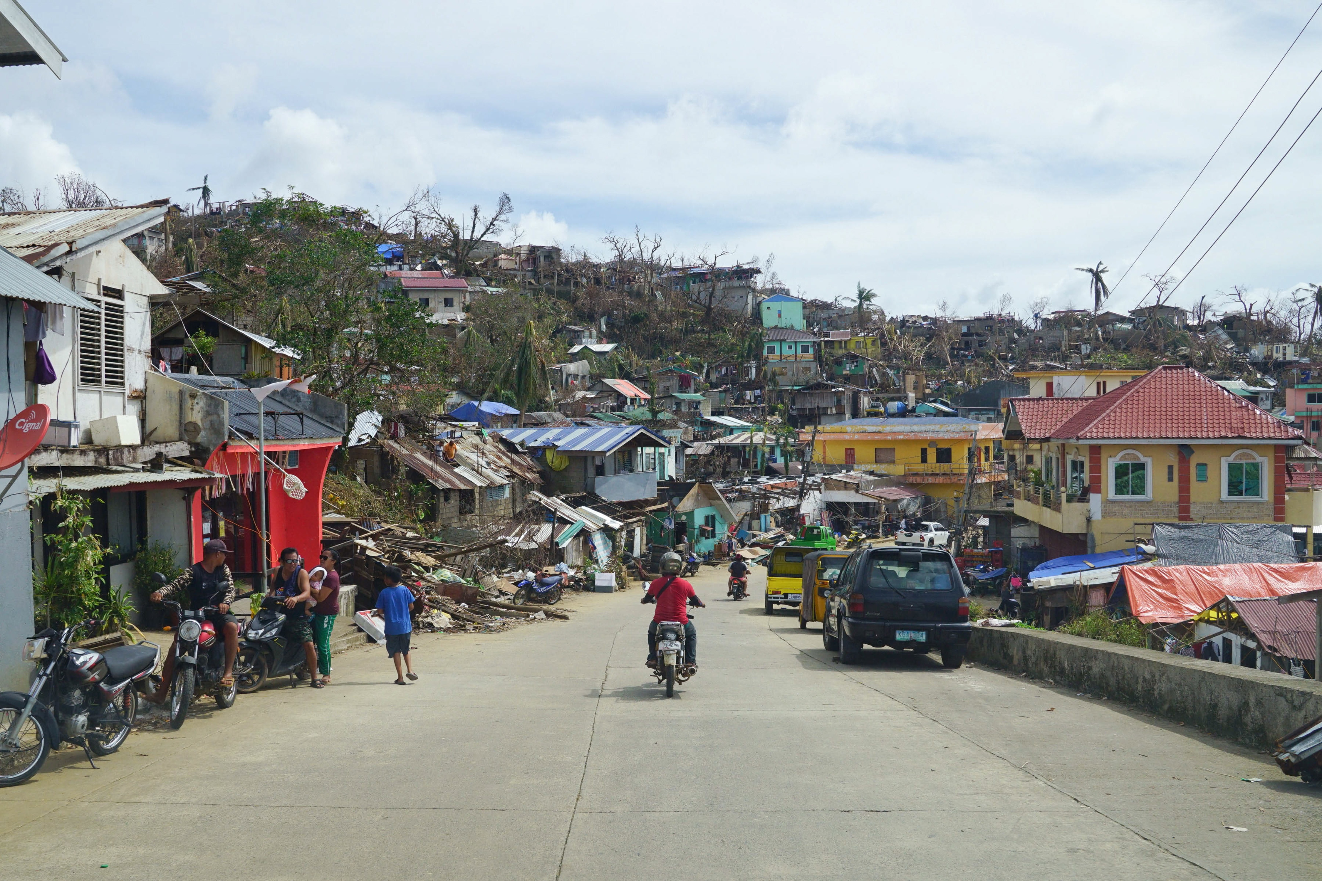 Photo of the destruction left by Typhoon Odette in Dinagat Islands during a visit by President Rodrigo Duterte on December 22, 2021. Joey Dalumpines, Presidential Photo/File