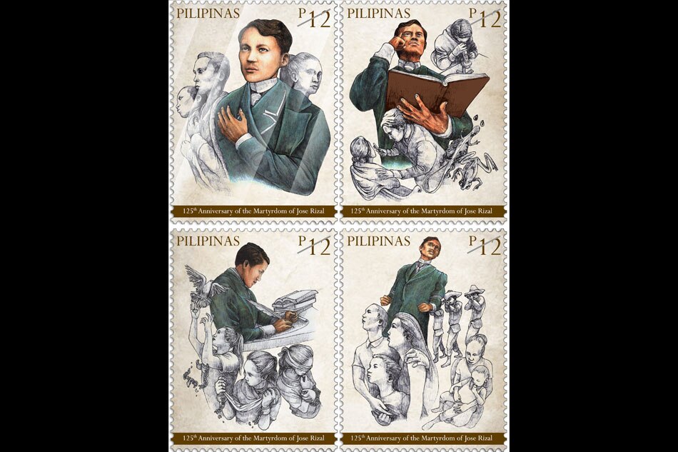 New Jose Rizal stamps unveiled to mark 125th anniversary of martyrdom ...