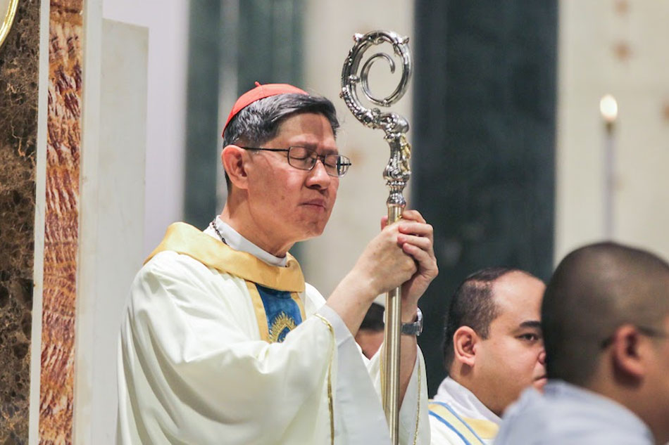 Prefect of the Congregation for the Evangelization of Peoples Cardinal Luis Antonio Tagle during a mass at the Manila Cathedral when he was still the archbishop of the Philippine capital. File photo from Jonathan Cellona, ABS-CBN News/file