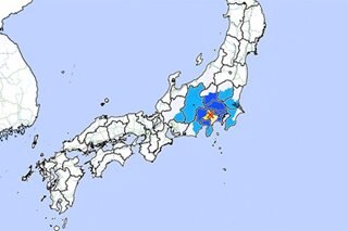 M4.8 quake hits Japan's Yamanashi near Tokyo