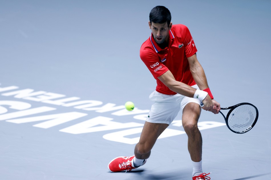 Serbia's Novak Djokovic in action during his match against Germany's Jan-Lennard Struff. Leonhard Foeger, Reuters.