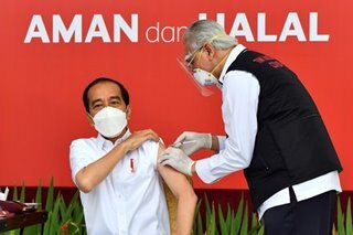 Indonesia President Widodo receives coronavirus vaccine