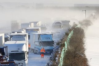 Chaos as snow hits Japanese highway, 134 cars in crashes; one dead