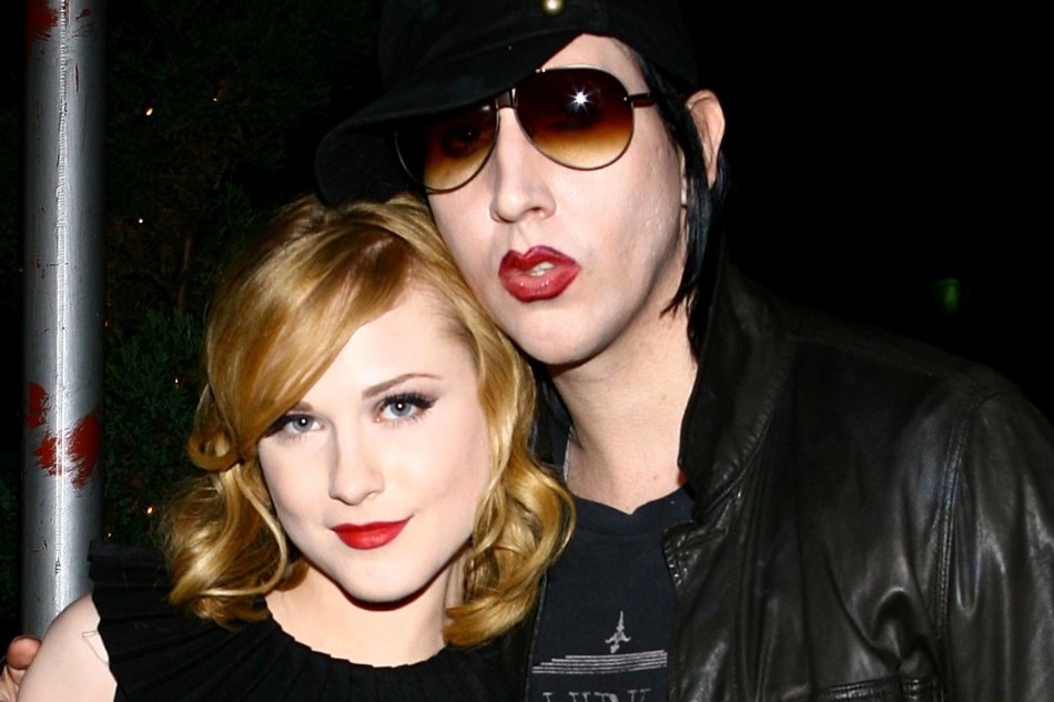 Musician Marilyn Manson and actress Evan Rachel Wood attend the after party for a special screening of 