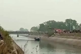 At least 37 dead as bus veers off road into Indian canal