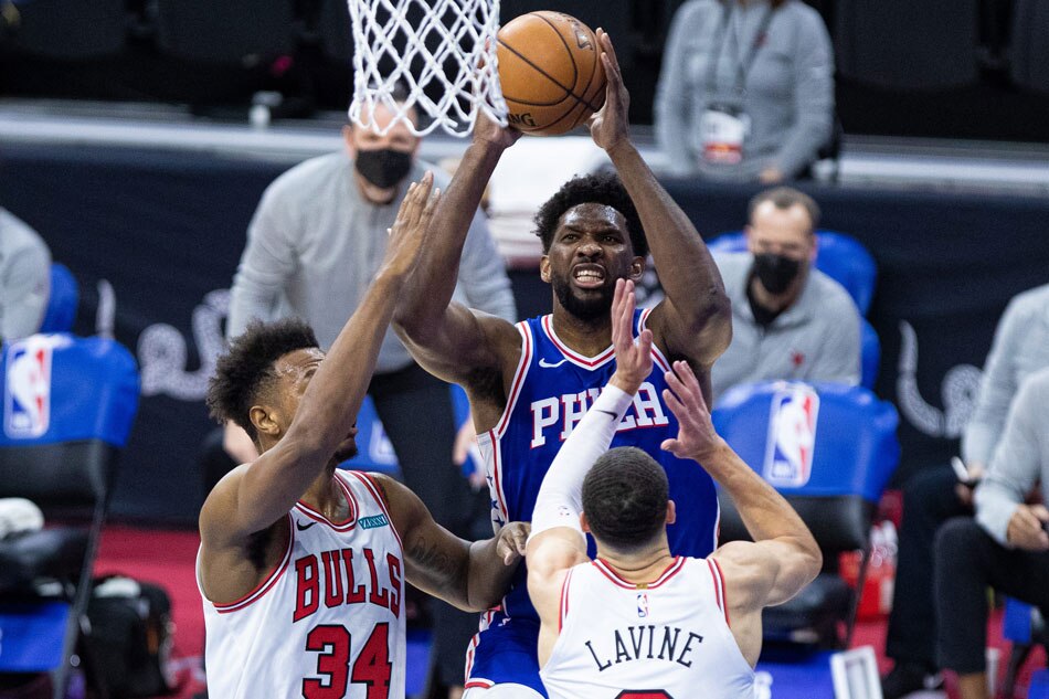 Nba Joel Embiids Career High 50 Points Leads Sixers Over Bulls Abs Cbn News