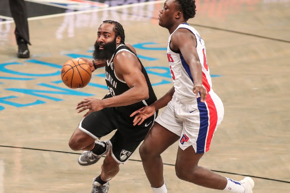 NBA: James Harden takes over as Nets hold off Pistons 1