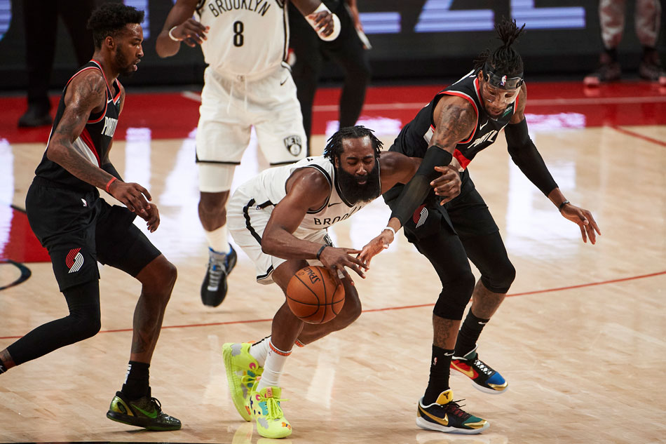 NBA: James Harden guides sizzling Nets past Blazers 1