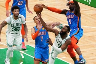 NBA: Thunder stun Celtics to stop 14-game skid