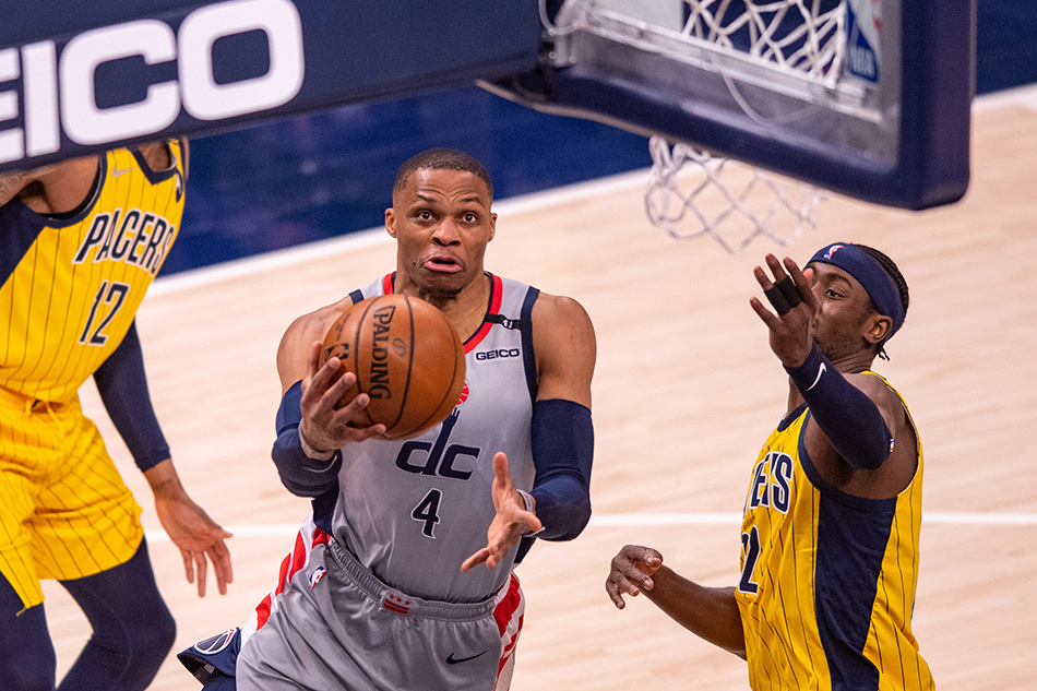 NBA: Russell Westbrook matches Big O in Wizards&#39; OT win over Pacers 1