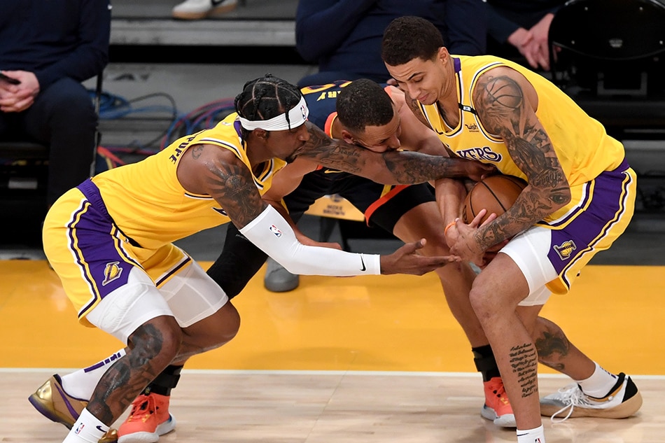 NBA: Lakers secure 7th seed with slim win over Warriors | ABS-CBN News