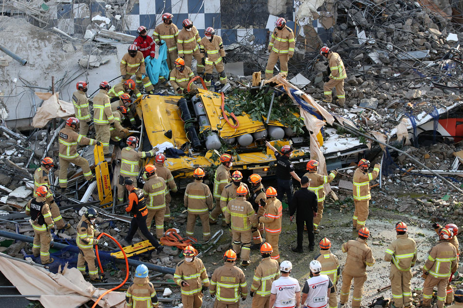 Search continues after building collapses in South Korea | ABS-CBN News