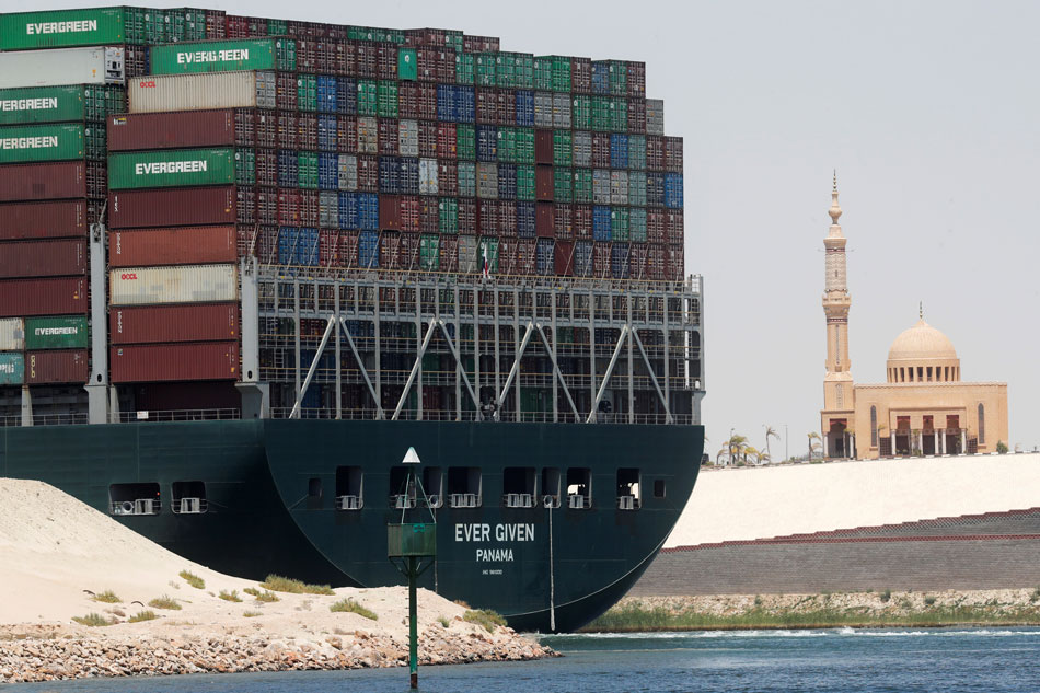 Ever Given container ship begins exit from Suez Canal 106 days after ...