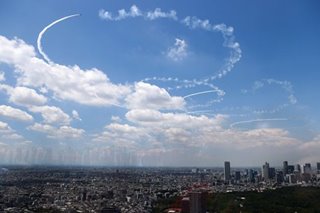 Olympics rings in the sky