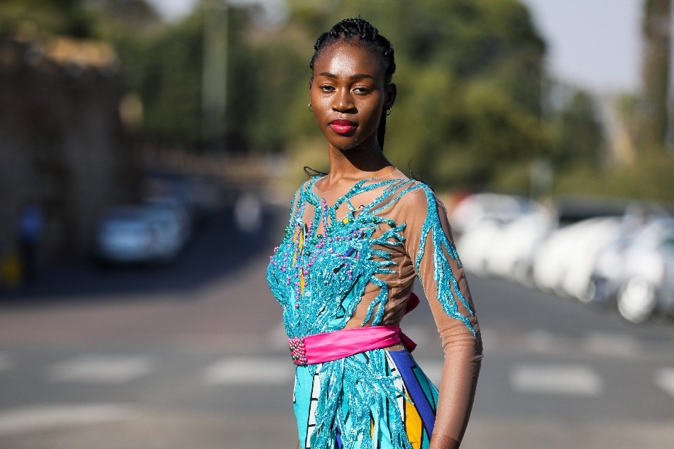 Lehlogonolo Machaba, the first openly transgender woman to compete for the Miss South Africa title poses for a photograph outside the Union Buildings in Pretoria, South Africa in this July 10, 2021 photo. Sumaya Hisham, Reuters