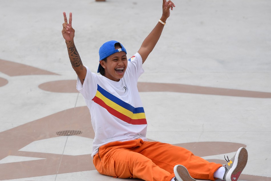 Margielyn Didal of Philippines in action. Toby Melville, Reuters.