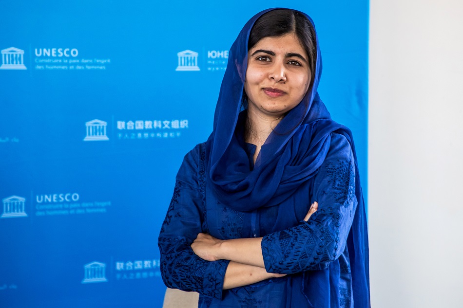 Nobel Peace Prize laureate Malala Yousafzai during the Education and Development G7 Ministers Summit in Paris 