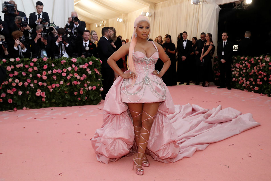 Nicki Minaj arrives at the Metropolitan Museum of Art Costume Institute Gala in this May 6, 2019 file photo. Mario Anzuoni, Reuters