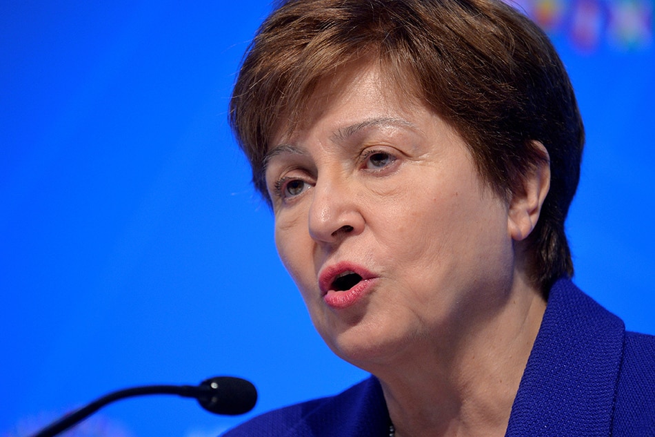 International Monetary Fund (IMF) Managing Director Kristalina Georgieva makes remarks during a closing news conference for the International Monetary Finance Committee, during the IMF and World Bank's 2019 Annual Meetings of finance ministers and bank governors, in Washington, US, October 19, 2019. Mike Theiler, Reuters/File Photo