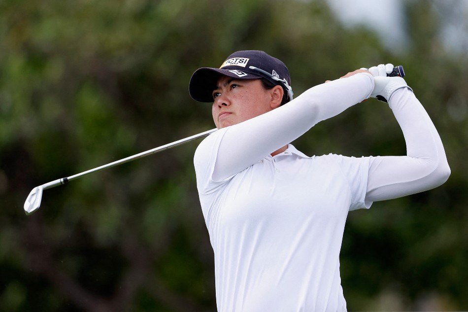 Yuka Saso of the Philippines plays a tee shot on the 12th hole during the third round of the LPGA LOTTE Championship at Kapolei Golf Club on April 16, 2021 in Kapolei, Hawaii. File photo. Christian Petersen, Getty Images/AFP.