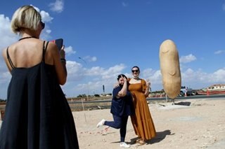 Statue of giant potato goes viral for phallus shape