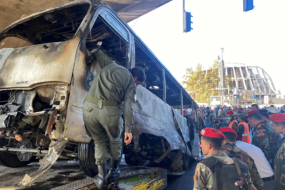 At least 13 dead in Damascus army bus bombing | ABS-CBN News