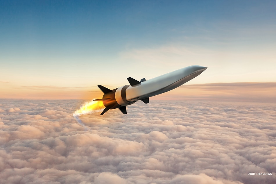A Hypersonic Air-breathing Weapons Concept (HAWC) missile is seen in an artist's conception. Raytheon Missiles & Defense/Handout via Reuters