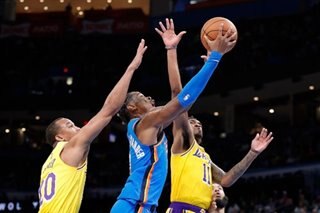 Thunder clap back with historic rally to beat Lakers