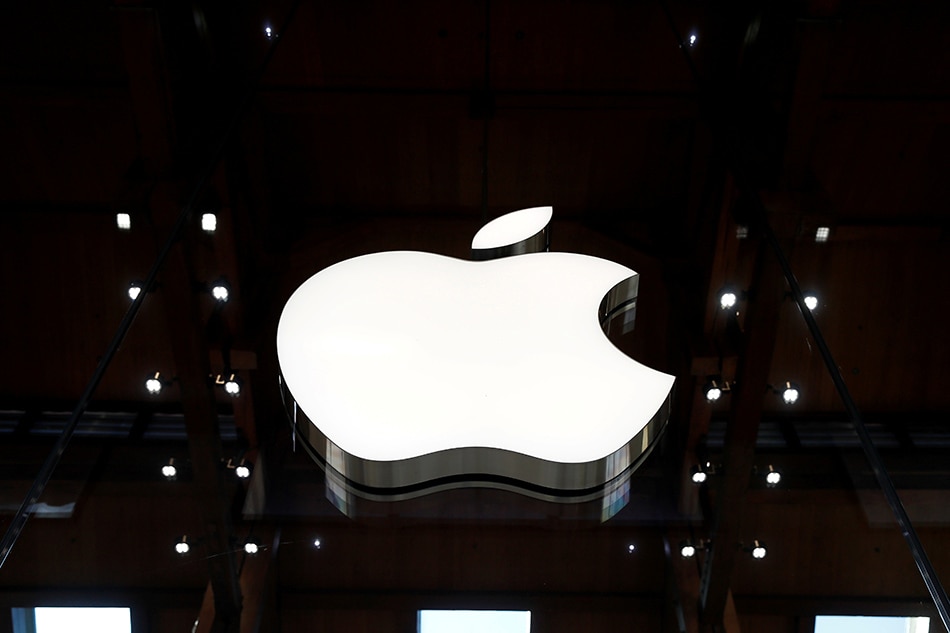 An Apple logo is pictured in an Apple store in Paris, France September 17, 2021. Gonzalo Fuentes, Reuters/File Photo