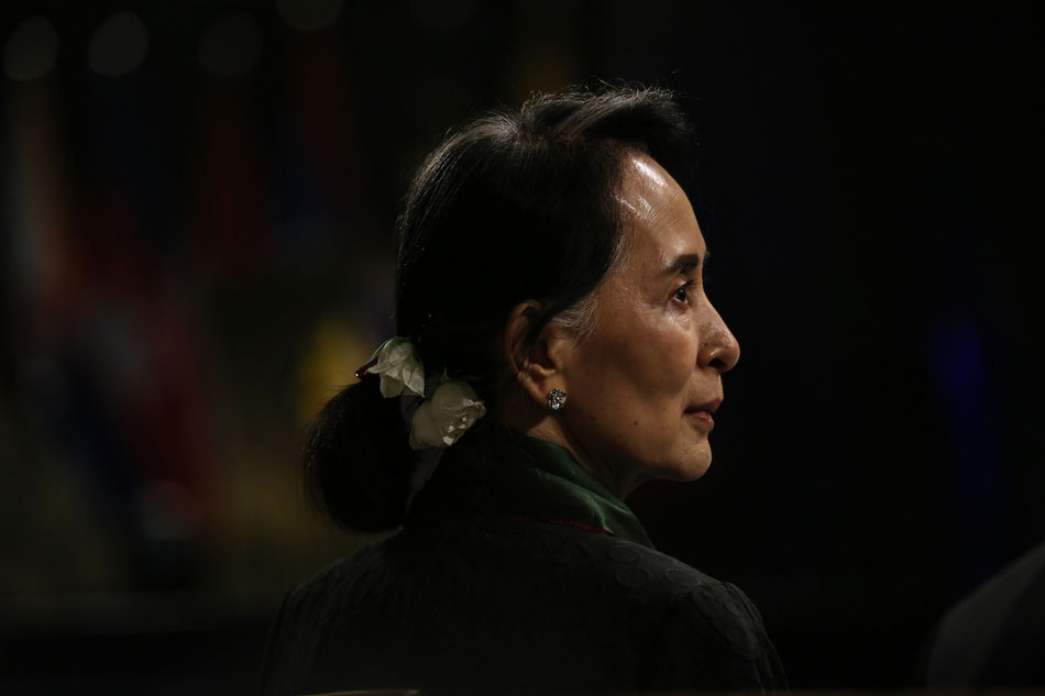 Myanmar leader Aung San Suu Kyi at the ASEAN summit meetings in Manila, Nov. 14, 2017. Jonathan Cellona, ABS-CBN News/File