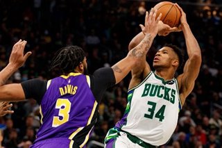 NBA: Giannis nets season-high to fuel Bucks past Lakers