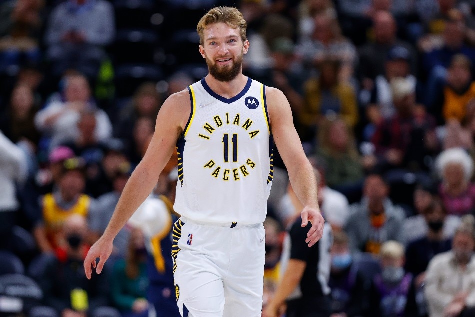 Indiana Pacers forward Domantas Sabonis (11) reacts in the first quarter at Vivint Arena. File photo. Jeffrey Swinger, USA TODAY Sports/Reuters