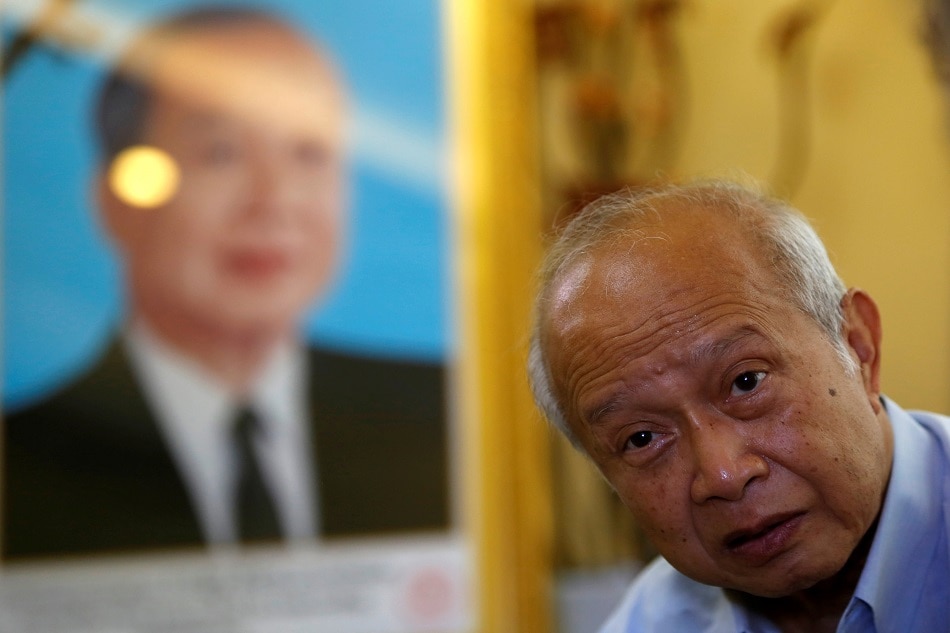 Prince Norodom Ranariddh gestures during an interview with Reuters at his home in central Phnom Penh, Cambodia October 14, 2017. Picture taken October 14, 2017. REUTERS/Samrang Pring/File Photo/File Photo