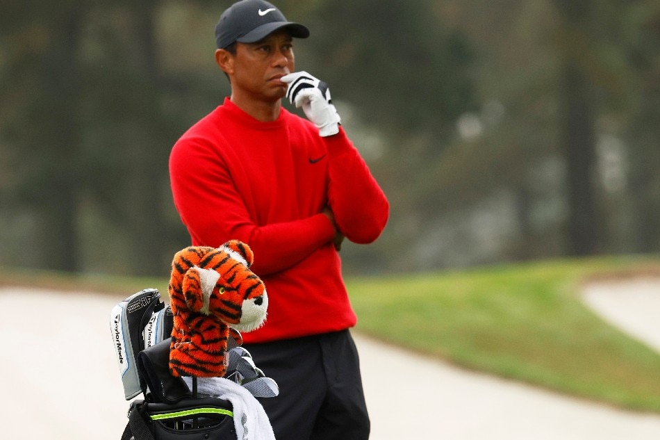 Tiger Woods of the U.S. on the 3rd hole during the final round of The Masters on November 2020. File Photo. Brian Snyder, Reuters