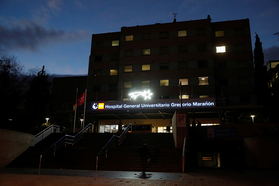 General view of Gregorio Maranon hospital, where its microbiology unit has detected Spain’s first case of the Omicron variant in Madrid, Spain, November 29, 2021. Susana Vera, Reuters