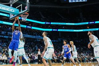 NBA: Embiid powers 76ers to OT win over Hornets