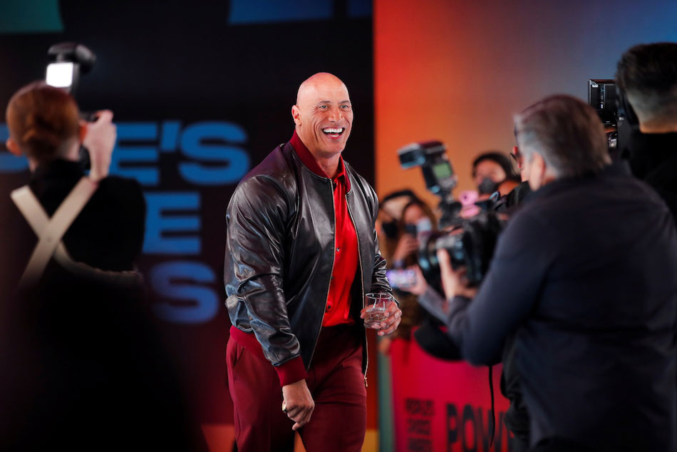 People's Champion Award recipient Dwayne Johnson arrives for the 47th ceremony of the People's Choice Awards in Santa Monica, California. Mike Blake, Reuters