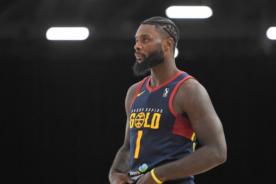 Lance Stephenson #1 of the Grand Rapids Gold looks on against the G League Ignite during the 2021 G League Winter Showcase at the Mandalay Bay on December 19, 2021 in Las Vegas, Nevada. David Becker, NBAE via Getty Images/AFP