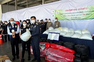 Drugs hidden inside punching bags seized in Thailand