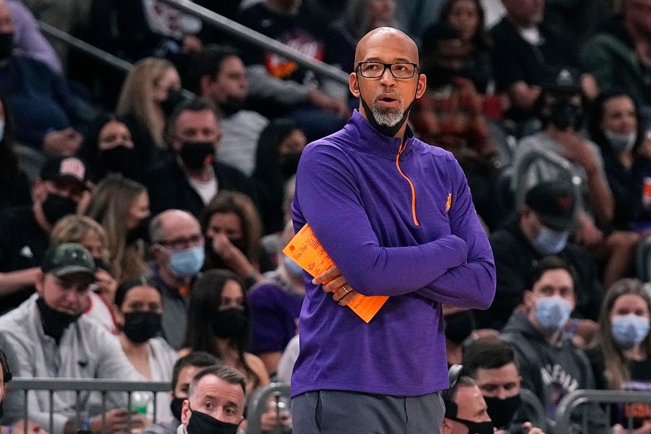 Suns head coach Monty Williams watches action against the San Antonio Spurs on December 6, 2021. Rick Scuteri, USA Today Sports/Reuters