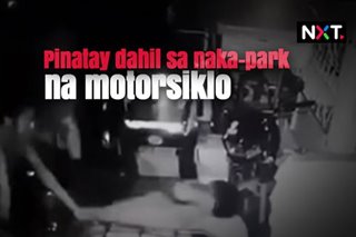 Pinatay dahil sa naka-park na motorsiklo