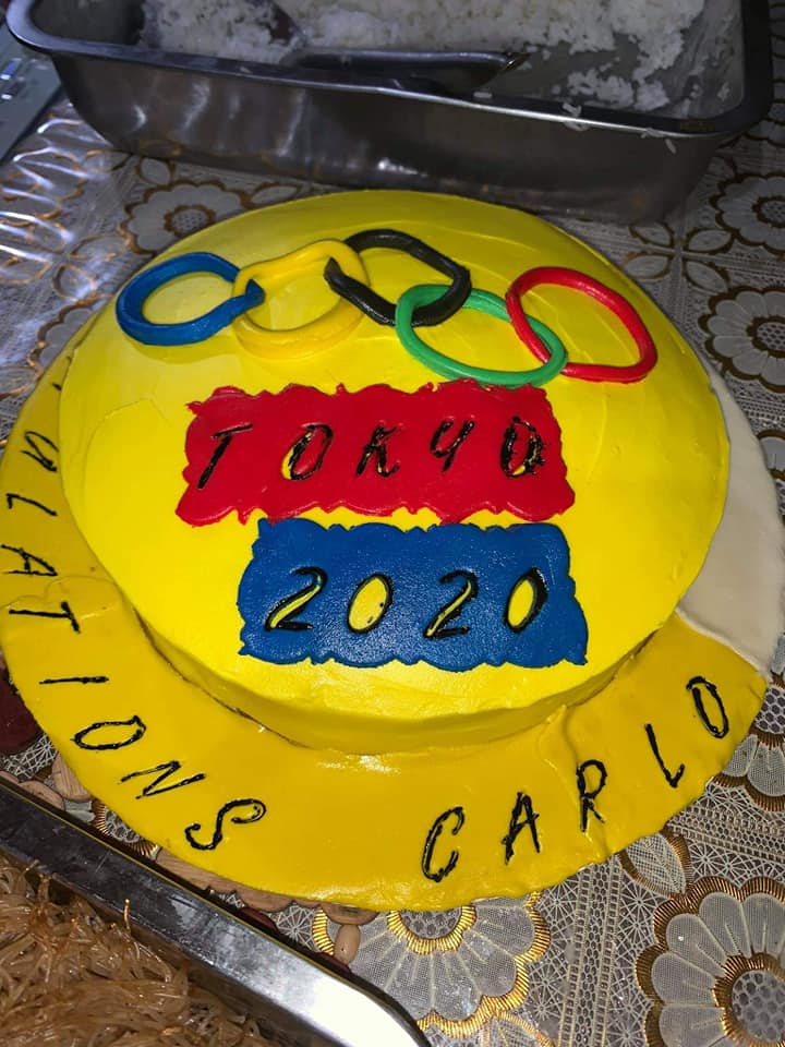Ang cake na pinagsaluhan ng Pamilya Paalam at Sepulveda. 