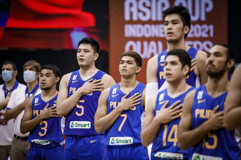 Gilas Pilipinas at the FIBA Asia Cup qualifiers.