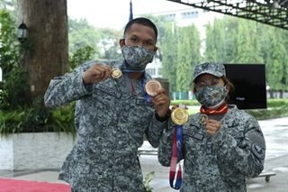 AFP confers awards to Olympic medalists Diaz, Marcial