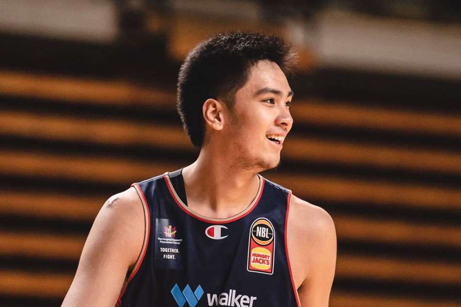 Kai Sotto in practice with the Adelaide 36ers. Photo courtesy of the Adelaide 36ers