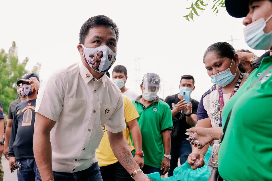 Pacquiao challenges other 2022 candidates to share wealth with poor ...